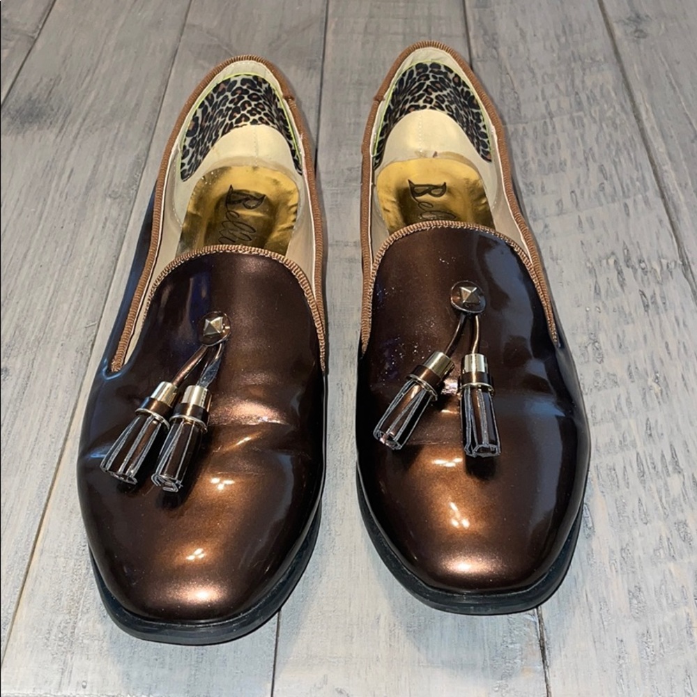 Chocolate/Gold Loafer brand Bellini Size 8.5